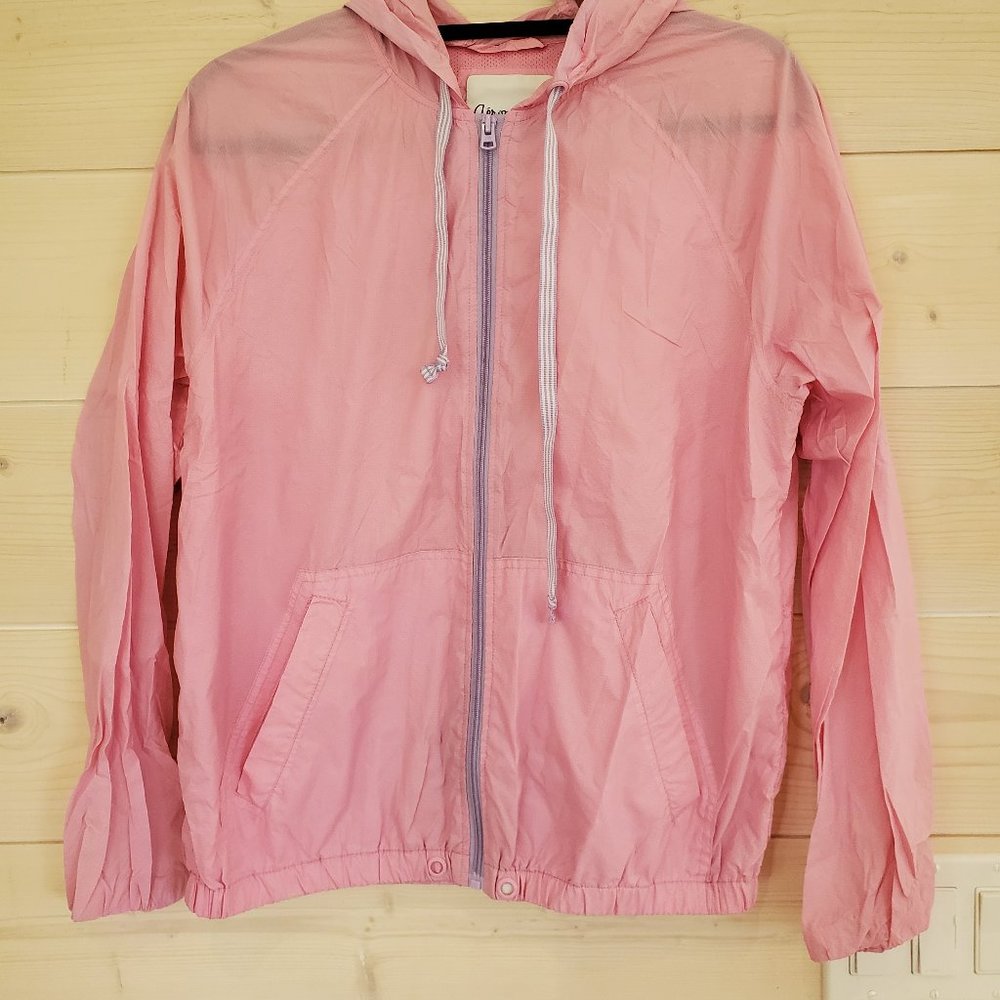 💥2/$30💥 Pink jacket with purple zip - like new
